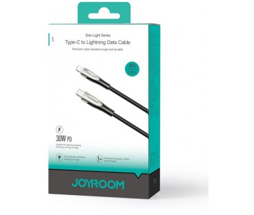 Kabel USB-C / Lightning Joyroom Star-Light Series SA27-CL3 120cm 30W w oplocie czarny