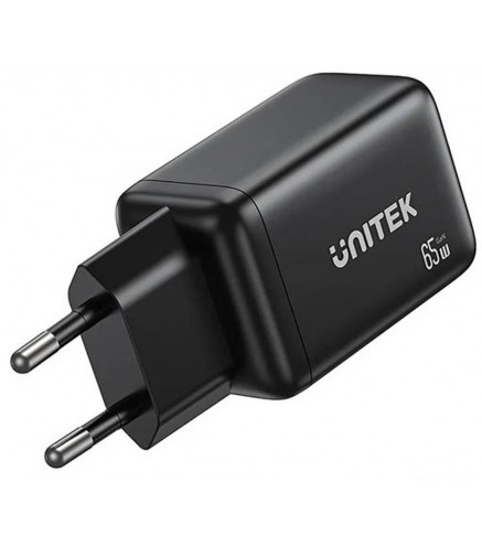 Ładowarka sieciowa Unitek GaN 65W, 2xUSB-C, USB-A, PD 3.0, czarna