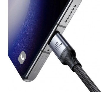 Kabel 2w1 USB-C / 2x USB-C Joyroom Speedy SA21-1T2 150cm 100W w oplocie czarny
