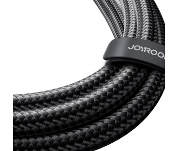 Kabel 2w1 USB-C / 2x USB-C Joyroom Speedy SA21-1T2 150cm 100W w oplocie czarny