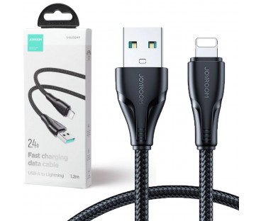 Kabel USB-A / Lightning Joyroom S-UL012A11 120cm 2.4A w oplocie czarny