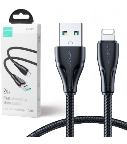 Kabel USB-A / Lightning Joyroom S-UL012A11 120cm 2.4A w oplocie czarny