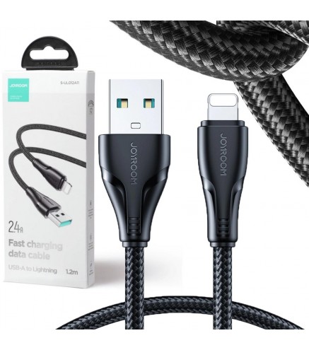 Kabel USB-A / Lightning Joyroom S-UL012A11 120cm 2.4A w oplocie czarny