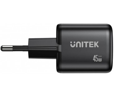 Ładowarka sieciowa Unitek GaN 45W, 2xUSB-C, PD 3.0, QC, czarna