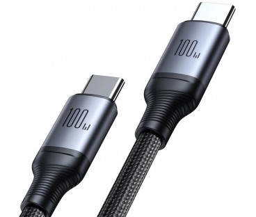 Kabel 2w1 USB-C / 2x USB-C Joyroom Speedy SA21-1T2 150cm 100W w oplocie czarny