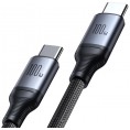 Kabel 2w1 USB-C / 2x USB-C Joyroom Speedy SA21-1T2 150cm 100W w oplocie czarny