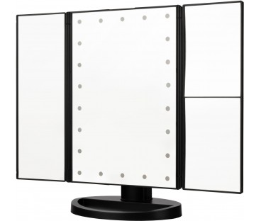 Lusterko do makijażu Humanas HS-ML04 z podświetleniem LED - czarny