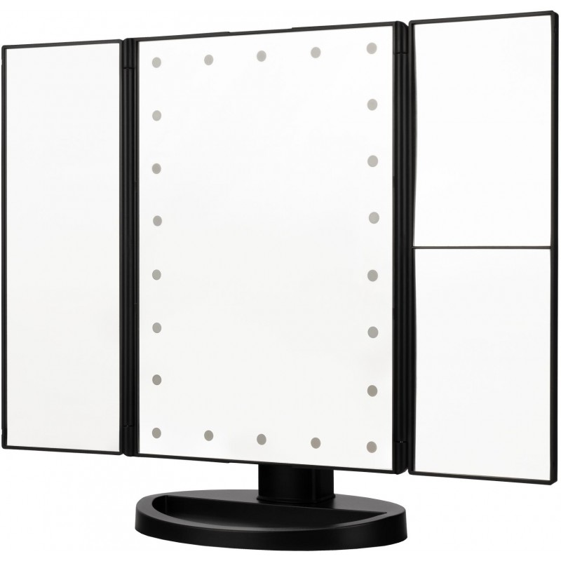 Lusterko do makijażu Humanas HS-ML04 z podświetleniem LED - czarny