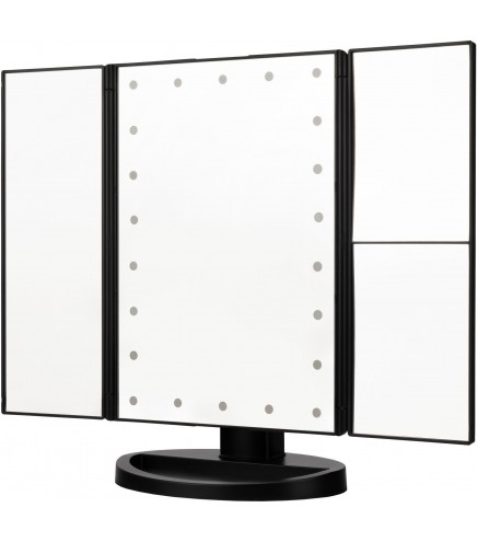 Lusterko do makijażu Humanas HS-ML04 z podświetleniem LED - czarny