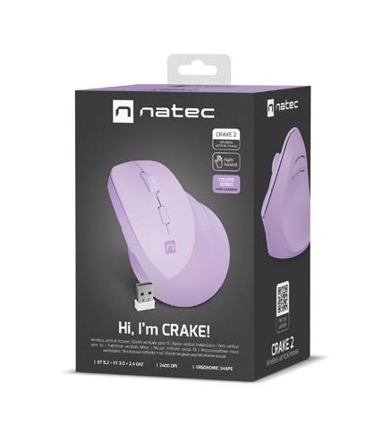 Mysz komputerowa Natec Crake 2 Pure Lavender