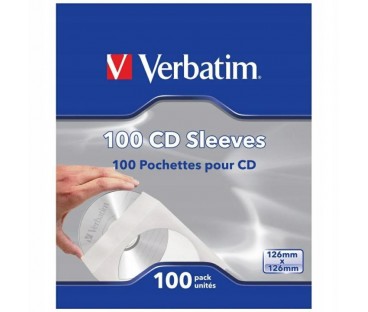 Koperty na CD/DVD Verbatim biały, z okienkiem, (100szt)