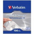 Koperty na CD/DVD Verbatim biały, z okienkiem, (100szt)