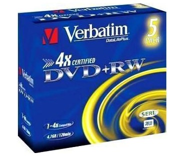 Płyty DVD+RW Verbatim Rewritable (5szt)