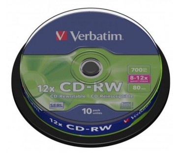 Płyty CD-RW Verbatim SERL Scratch Resistant (10szt)