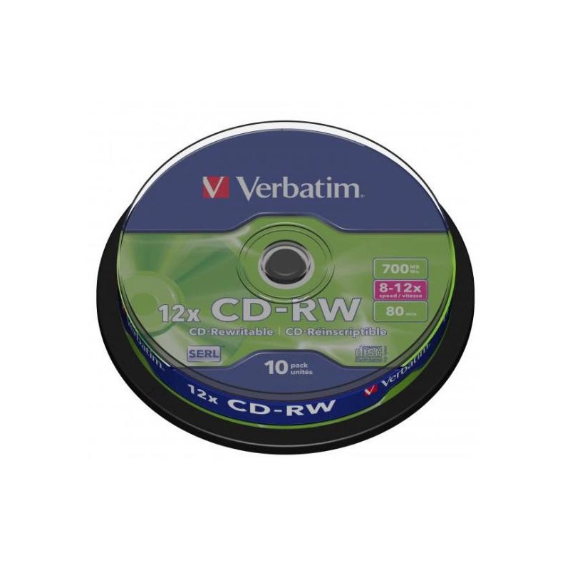 Płyty CD-RW Verbatim SERL Scratch Resistant (10szt)