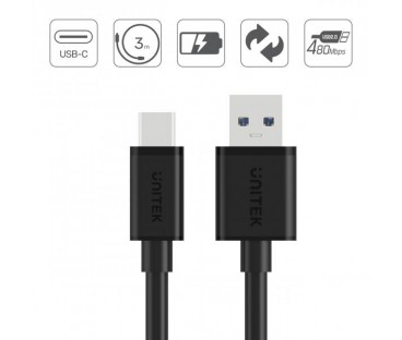 Unitek przewód USB-A 2.0 - USB-C 3m C14069BK