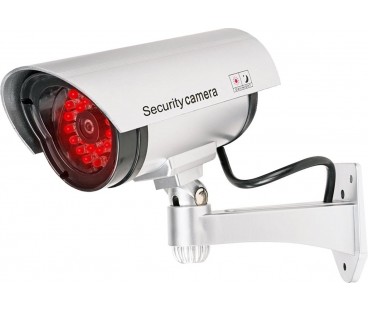 Atrapa kamery tubowej srebrna 30LED AT-2B-S