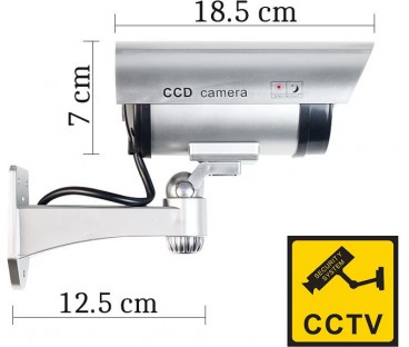 Atrapa kamery tubowej srebrna AT-1B-S