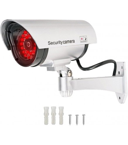 Atrapa kamery tubowej srebrna 30LED AT-2B-S