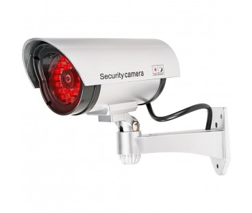 Atrapa kamery tubowej srebrna 30LED AT-2B-S