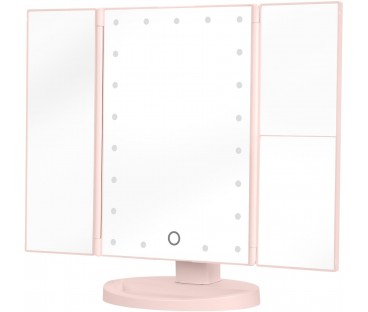 Lusterko do makijażu Humanas HS-ML04 z podświetleniem LED - różowy