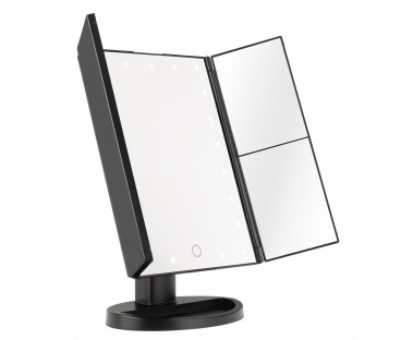Lusterko do makijażu Humanas HS-ML04 z podświetleniem LED - czarny