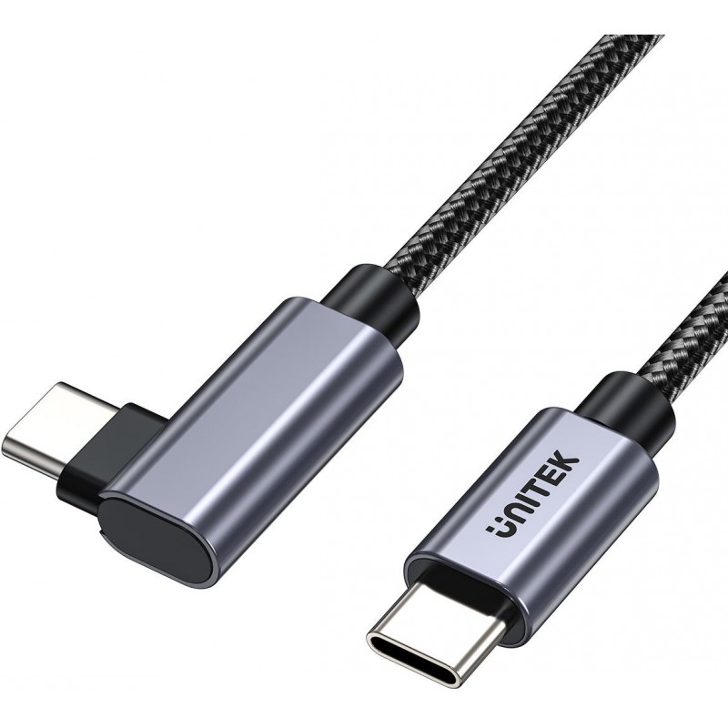 Unitek Kabel USB-C kątowy 90° PD100W 2m