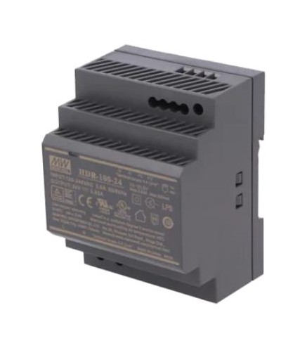 Przewodowy zasilacz 24v dc 100w na szynę din czarny ZS-24/100 Tech Sterowniki