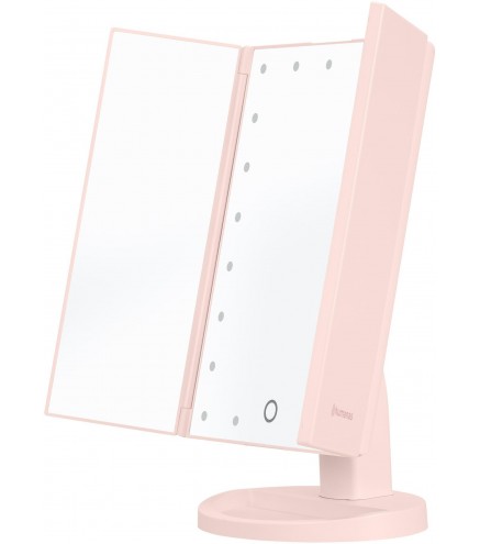 Lusterko do makijażu Humanas HS-ML04 z podświetleniem LED - różowy