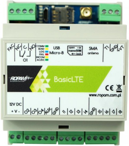 ROPAM Basic4G-D4M moduł powiadomienia i sterowania LTE (2G/4G)