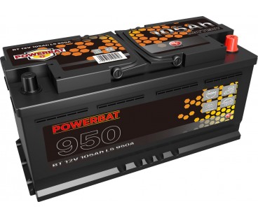 Akumulator AGM samochodowy START-STOP POWERBAT L6 12 V 105 Ah