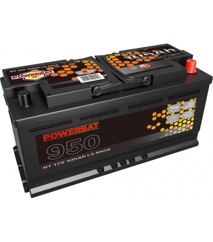 Akumulator AGM samochodowy START-STOP POWERBAT L6 12 V 105 Ah