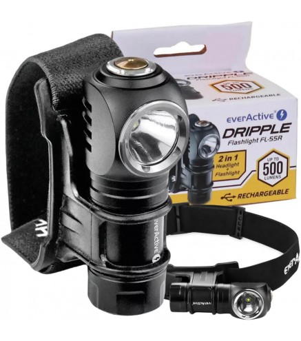Latarka ręczna / czołowa Luminus SST20 10W LED everActive FL-55R 500 lumenów IP66