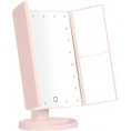 Lusterko do makijażu Humanas HS-ML04 z podświetleniem LED - różowy