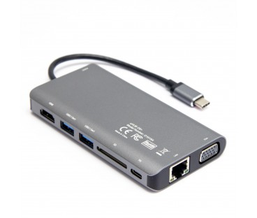 Hub USB-C Unitek D1019B 3.1 8w1 z Power Delivery 100W