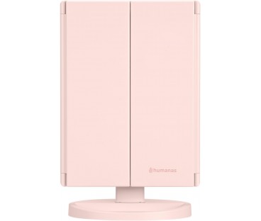 Lusterko do makijażu Humanas HS-ML04 z podświetleniem LED - różowy