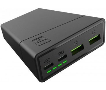 POWERBANK Green Cell PowerPlay20S 20000mAh PD 22,5W QC 3.0 3x USB-C CZARNY