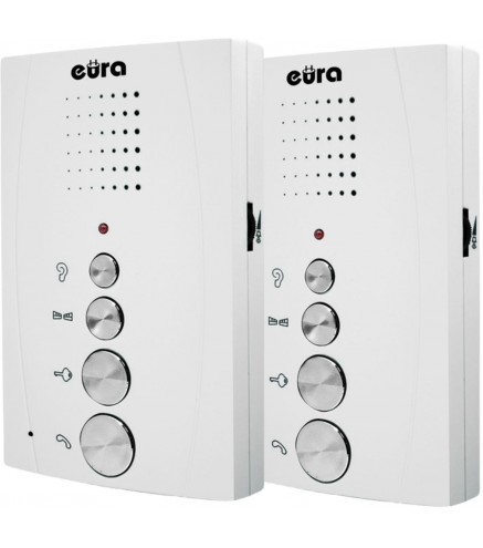 DOMOFON ''EURA'' ADP-51A3 ''DIFESA'' - 1-rodzinny, 2 unifony, interkom, biały