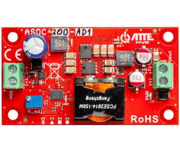 Przetwornica obniżająca napięcie z regulacją 5...24V 200W ATTE ASDC-200-AD1-OF