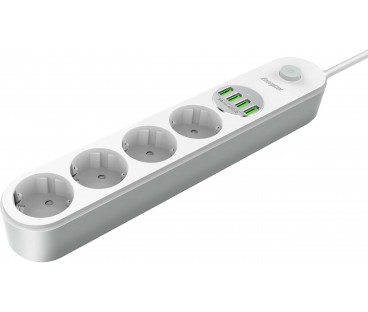 LISTWA ZASILAJĄCA Z WYŁĄCZNIKIEM Energizer 4x SCHUKO 4x USB-A 2500W 10A KABEL 2M