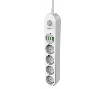 LISTWA ZASILAJĄCA Z WYŁĄCZNIKIEM Energizer 4x SCHUKO 4x USB-A 2500W 10A KABEL 2M