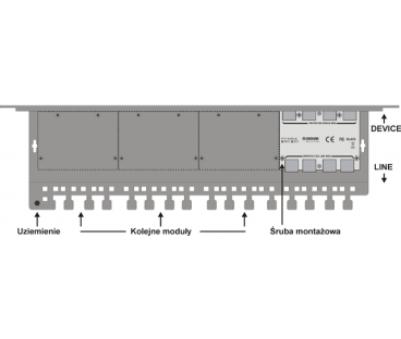 4-kanałowy moduł ogranicznika przepięć sieci LAN Gigabit Ethernet EWIMAR PTF-64-EXT/PoE
