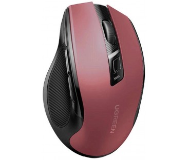 Mysz optyczna Ugreen MU006 bezprzewodowa USB 2.4GHz / Bluetooth 5.0 4000 DPI - czerwona