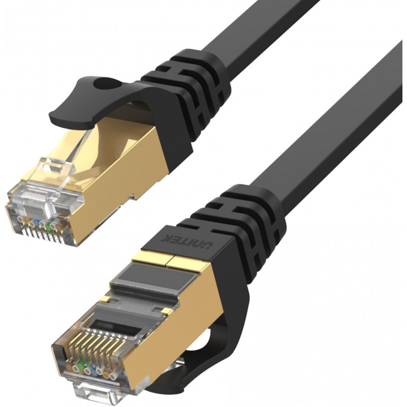 Kabel Ethernet Unitek patchcord cat.7 SSTP (8P8C), RJ-45 LAN, przewód sieciowy 2m, płaski