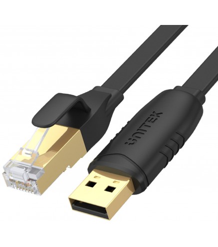 Kabel Unitek Y-SP02001B RJ-45 na USB-A konsolowy 1,8m