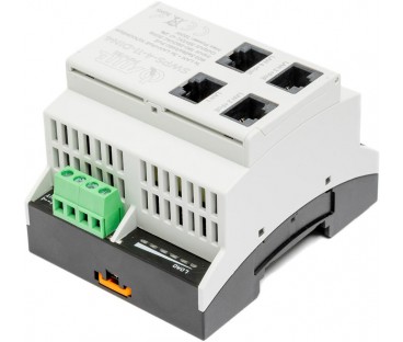 Switch PoE 4 portowy z wbudowanym zasilaczem na szynę TH35 ATTE SWPS-4-11-DIN4