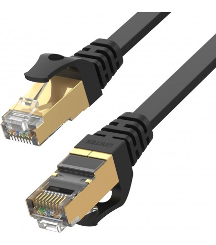Kabel Ethernet Unitek patchcord cat.7 SSTP (8P8C), RJ-45 LAN, przewód sieciowy 15m, płaski