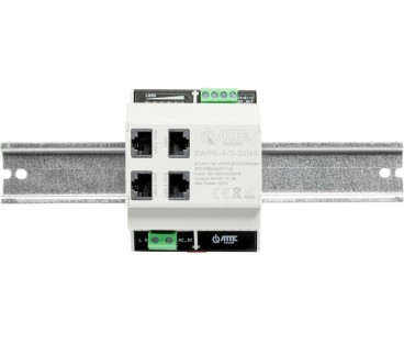 Switch PoE 4 portowy z wbudowanym zasilaczem na szynę TH35 ATTE SWPS-4-11-DIN4