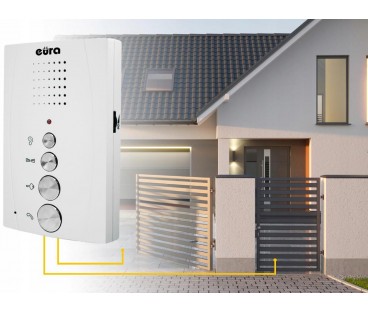 DOMOFON ''EURA'' ADP-51A3 ''DIFESA'' - 1-rodzinny, 2 unifony, interkom, biały