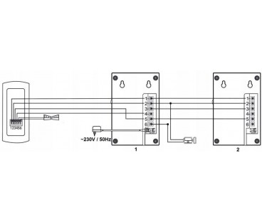 DOMOFON ''EURA'' ADP-51A3 ''DIFESA'' - 1-rodzinny, 2 unifony, interkom, biały